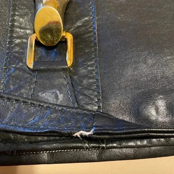 Vintage Genuine Leather Shoulder Bag Women - Great Condition - Very Elegant - Picture 12 of 16